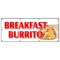 Signmission BREAKFAST BURRITO BANNER SIGN egg sausage bacon potato wrap all day B-96 Breakfast Burrito - alternate 1